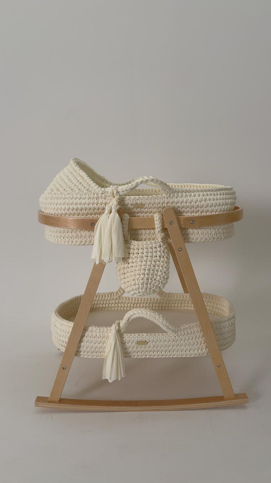 Ivory Signature Knit Bassinet Set
