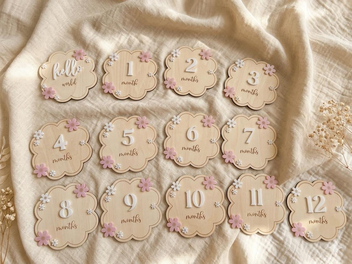 Daisy Flower Milestone Set