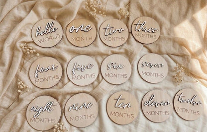 Acrylic & Wood Milestone Set