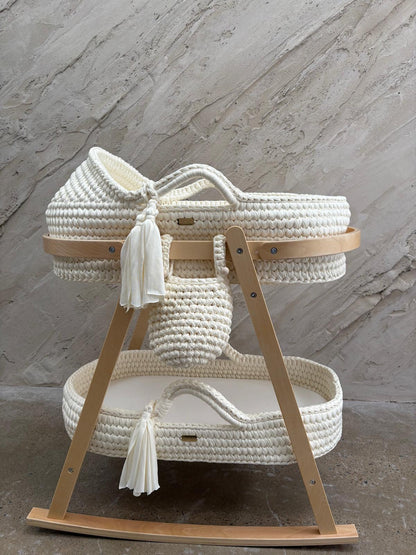Ivory Signature Knit Bassinet Set
