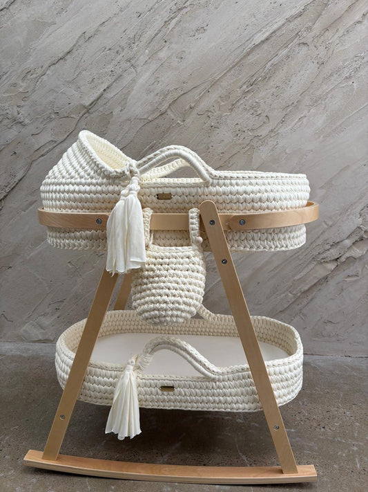 Ivory Signature Knit Bassinet Set