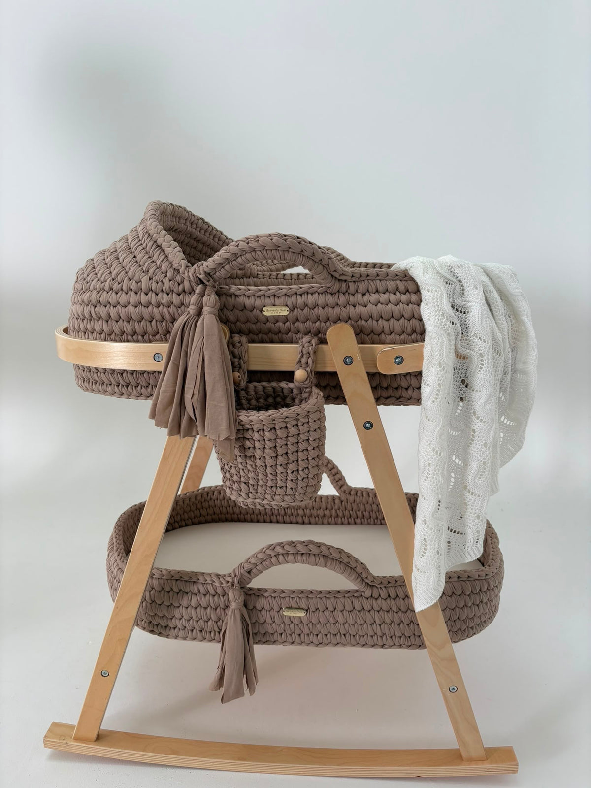 Mocha Signature Knit Bassinet Set